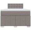 vidaXL Boxspringbett mit Matratze Taupe 120x190 cm Stoff