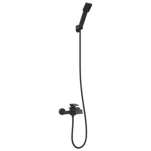 vidaXL Duschkopfset Schwarz G 1/2 Zoll