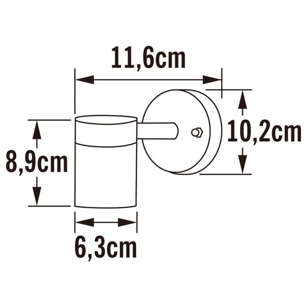 KONSTSMIDE Wandleuchte Modena Unten Mattschwarz