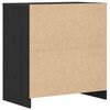 vidaXL Sideboard Schwarz Eichen-Optik 70x41x75 cm Holzwerkstoff