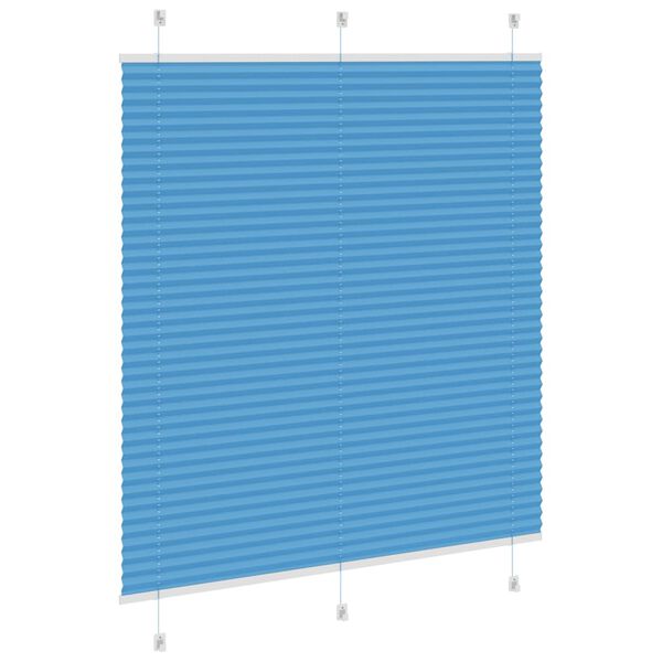 vidaXL Plissee Blau 120x100 cm Stoffbreite 119,4 cm Polyester