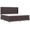vidaXL Boxspringbett mit Matratze Braun 200 x 200 cm Stoff