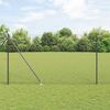 vidaXL Zaunpfosten Grau 25 x 1,6 m (25 x 25 mm Gitter) Stahl und PVC