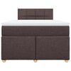 vidaXL Boxspringbett mit Matratze Dunkelbraun 120x190 cm Stoff