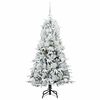 vidaXL K&uuml;nstlicher klappbarer Weihnachtsbaum Wei&szlig; 150 cm PE und PVC