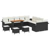 vidaXL Garten-Sofa-Set 14 stk. 13-Sitzanzahl Schwarz und Creme