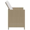 vidaXL Gartenstühle mit Hocker 2 Stk. Poly Rattan Beige