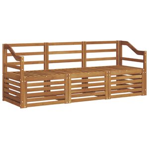 vidaXL Sofagarnituren 3 pcs Natur Massivholz Akazie