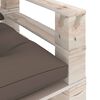 vidaXL Outdoor-Sofa Paletten mit Kissen in Taupe Kiefernholz