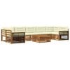 vidaXL Outdoor-Sofagarnitur mit Kissen 8 pcs Natur und Creme