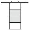 vidaXL Schiebet&uuml;r mit Beschlag 90x205 cm Hartglas & Aluminium