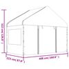 vidaXL Pavillon mit Dach Weiß 8,92x4,08x3,22 m Polyethylen
