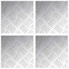 vidaXL Stufenmatten 4 stk. 20 x 20 cm Silber Aluminium Quadratisch