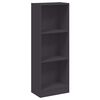 vidaXL B&uuml;cherregal 3 F&auml;cher Grau 40x24x109 cm Holzwerkstoff