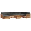 vidaXL Sofagarnituren 9 pcs Natur und Anthrazit Massivholz Akazie