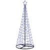 vidaXL LED-Spiraltannenbaum mit Standfu&szlig; EKENAS 180 cm 220 LEDs Blau