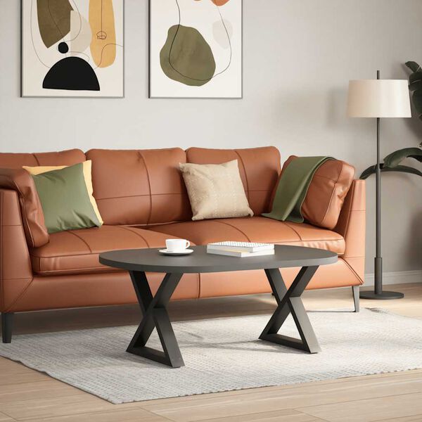 vidaXL Couchtischbeine 2 Stk. Anthrazit 50x(42-43,3) cm Stahl