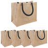 vidaXL Jute-Handtaschen 5 Nat&uuml;rlich und Schwarz 26 x 22 x 14 cm