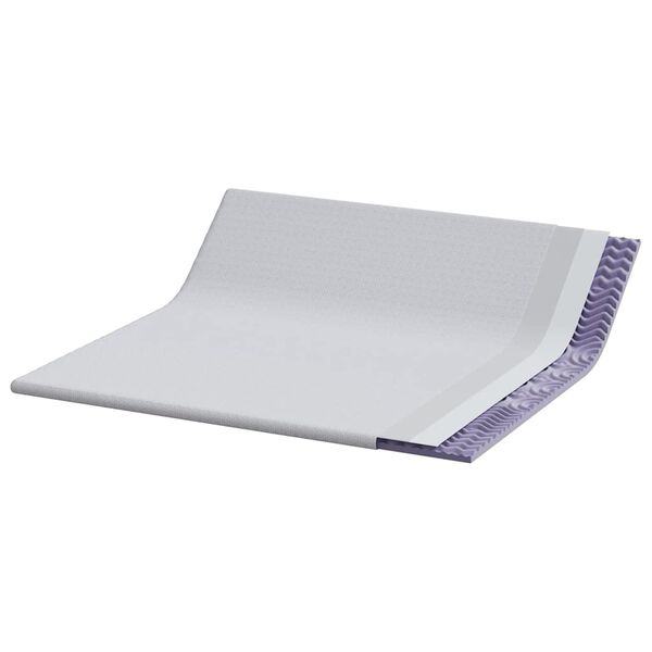 vidaXL Matratzenauflage Wei&szlig; 200 x 200 cm Jacquard Stoff