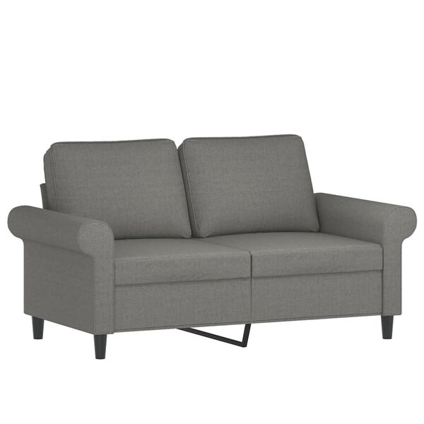 vidaXL 2-Sitzer-Sofa Dunkelgrau 120 cm Stoff