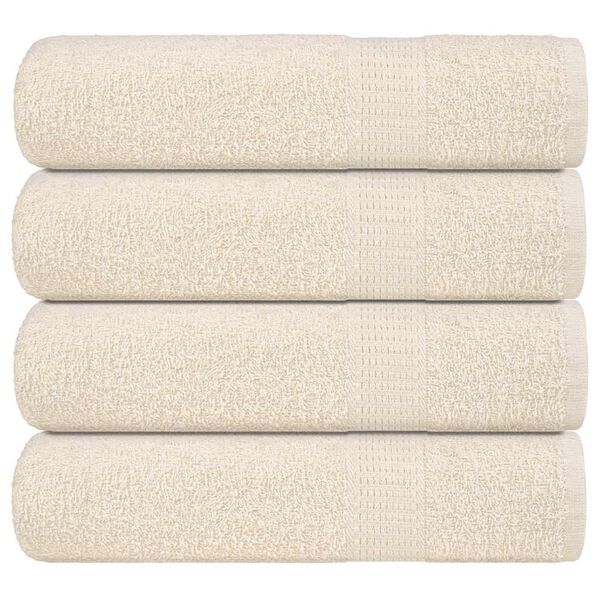 vidaXL Badetücher FROGN 4 Stk. Creme 100x150 cm 360 g/m²