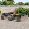 vidaXL Gartensofa-set 11 pcs Grau Poly-Rattan
