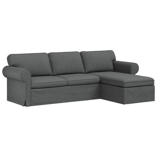 vidaXL Sofa Dunkelgrau 215 x 138 x 80 cm Stoff