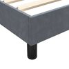 vidaXL Boxspringbett mit Matratze Dunkelgrau 80x220 cm Samt