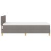 vidaXL Boxspringbett mit Matratze mit Kopfteil Taupe 90 x 200 cm Stoff