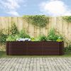 vidaXL Garten-Hochbeet Braun 320 x 80 x 81 cm Stahl