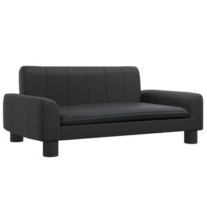 vidaXL Hundebett Schwarz 70x45x30 cm Kunstleder