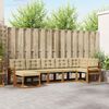 vidaXL Outdoor-Sofagarnitur mit Kissen 7 pcs Natur und Beige