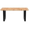 vidaXL Waschtischplatte mit Halterung Stahl und Massivholz Eiche