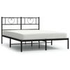 vidaXL Bettgestell mit Kopfteil Metall Schwarz 150x200 cm
