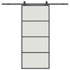 vidaXL Schiebet&uuml;r mit Beschlag Schwarz 90x205 cm ESG-Glas