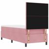 vidaXL LED Boxspringbett mit Matratze Rosa 80 x 200 cm Stoff