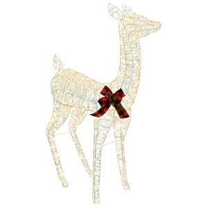 vidaXL 3D Weihnachtsrentier LOVIISA 200 LEDs Warmes Wei&szlig;