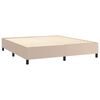 vidaXL Boxspringbett mit Matratze & LED Cappuccino-Braun 180x200cm