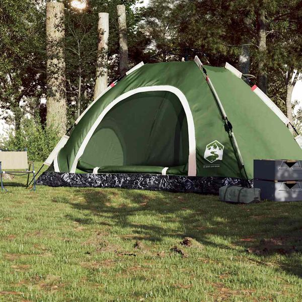 vidaXL Campingzelt 5 Personen Grün Quick Release