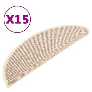 vidaXL Stufenmatten 15 Stk. 56x17x3 cm Wei&szlig; und Braun Halbrund