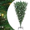vidaXL Umgedrehter Kunst Weihnachtsbaum mit Kugelset Gr&uuml;n 180 cm PVC