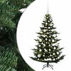 vidaXL K&uuml;nstlicher Weihnachtsbaum mit Weihnachtskugel 120 cm 150 LEDs