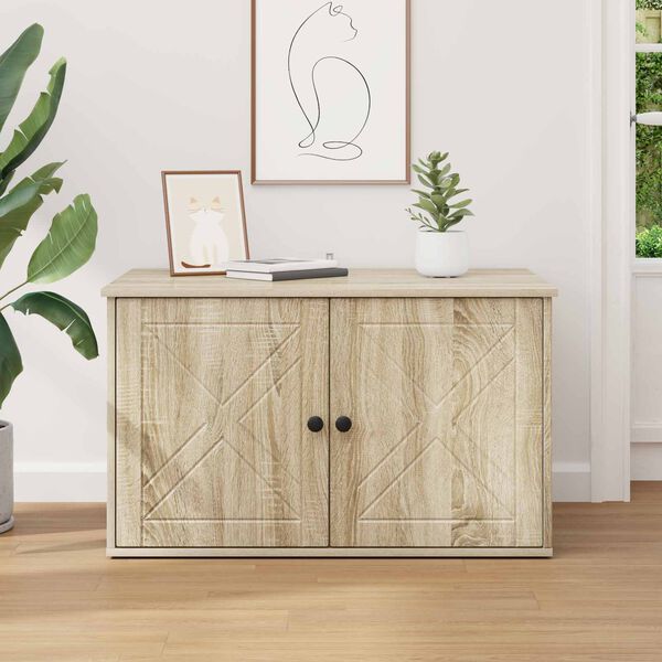 vidaXL Katzenhaus Sonoma 85 x 55 x 50,5 cm Holzwerkstoff