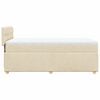 vidaXL Boxspringbett mit Matratze Creme 100x200 cm Stoff