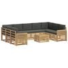 vidaXL Outdoor-Sofagarnitur 10 pcs Wei&szlig; und Anthrazit 59 x 59 x 37 cm