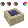vidaXL LED-Couchtisch Sonoma-Eiche 60x60x40 cm Holzwerkstoff