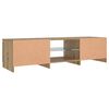 vidaXL TV-Schrank mit LED-Leuchten Artisan-Eiche 140x40x36 cm