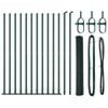 vidaXL Sechseckzaun mit Betonsockel 25 x 0,8 m PVC-beschichteter Stahl
