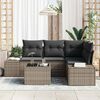 vidaXL Gartensofa-set 5 pcs Grau Poly-Rattan