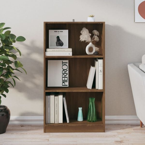 vidaXL Bücherregal Braun Eiche 60x24x109 cm Holzwerkstoff